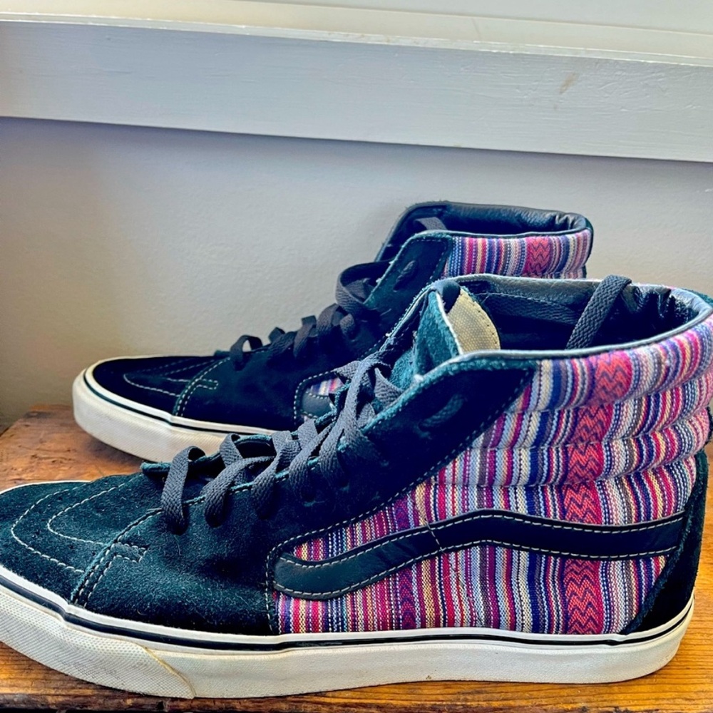 Vans multi colored high tops size 10.5